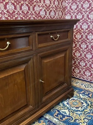 Biedermeier Kommode Anrichte Sideboard Barock  Nussbaum dunkel Landhaus Schrank Stilmöbel Louis XV R Bild 10