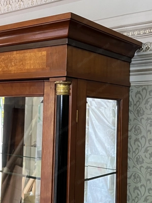 Biedermeier Vitrine Selva Schrank Kirschbaum Louis XV Empire STILMÖBEL Bild 3