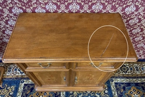 Kommode SELVA Biedermeier Anrichte Landhaus Nussbaum Bild 5