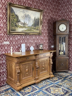 Gründerzeit Kommode Anrichte Sideboard Eiche massiv  Bild 9