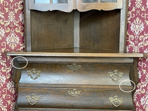 Vitrine Barockstil Eckvitrine Bauernschrank Bauernmöbel Stilmöbel Landhaus Eiche Bild 4