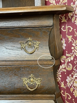 Vitrine Barockstil Eckvitrine Bauernschrank Bauernmöbel Stilmöbel Landhaus Eiche Bild 5