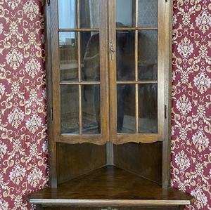 Vitrine Barockstil Eckvitrine Bauernschrank Bauernmöbel Stilmöbel Landhaus Eiche Bild 2
