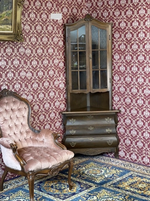 Vitrine Barockstil Eckvitrine Bauernschrank Bauernmöbel Stilmöbel Landhaus Eiche Bild 9