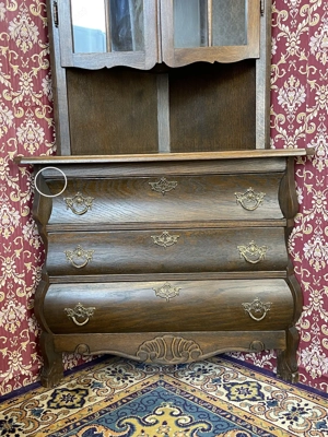 Vitrine Barockstil Eckvitrine Bauernschrank Bauernmöbel Stilmöbel Landhaus Eiche Bild 7