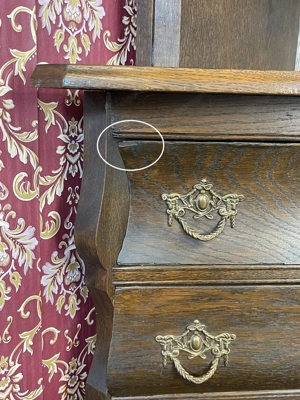 Vitrine Barockstil Eckvitrine Bauernschrank Bauernmöbel Stilmöbel Landhaus Eiche Bild 6