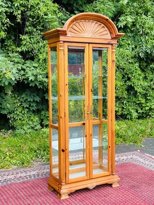 Biedermeier Vitrine Barock Gründerzeit Schrank Glasvitrine PULASKI FURNITURE Sammlervitrine Muschela