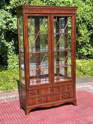 Biedermeier Vitrine Barock Gründerzeit Schrank Glasvitrine Heldense Sammlervitrine Stilmöbel England