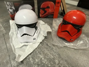 Elektrischer OVP Star Wars Stormtrooper one Helm hasbro the last Jedi First Order black rot weiß  Bild 2