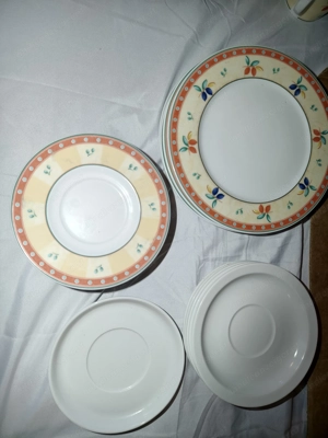 Tassen und Teller Bunt und weiß Bild 8