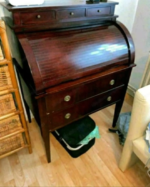 Biedermeier Sekretär Zylindersekretär Mahagoni Barock Stilmöbel