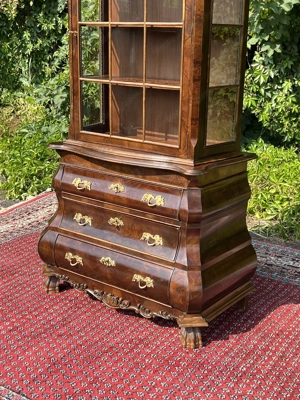 Biedermeier Vitrine Jugendstil Bücherschrank Gründerzeit Mahagoni Barock Schrank Herrenzimmer  Bild 7