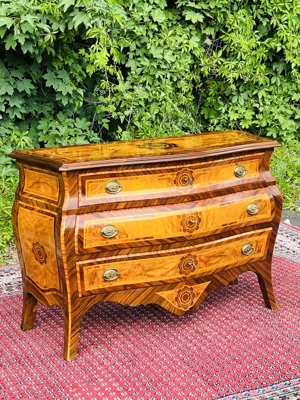 Barock Kommode Biedermeier Louis XV Empire Sideboard Anrichte Kirschbaum TV Schrank Stilmöbel