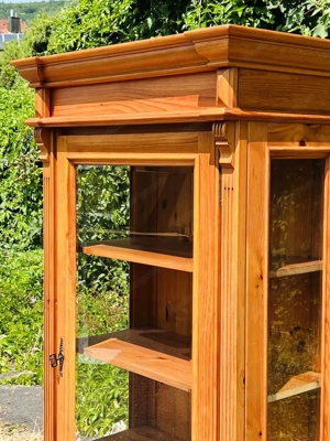 Gründerzeit Vitrine Bücherschrank Barock Schrank Biedermeier Jugendstil Herrenzimmer Bild 4