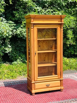 Gründerzeit Vitrine Bücherschrank Barock Schrank Biedermeier Jugendstil Herrenzimmer Bild 7