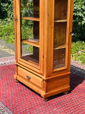 Gründerzeit Vitrine Bücherschrank Barock Schrank Biedermeier Jugendstil Herrenzimmer Bild 6