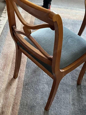 Biedermeier Möbel Esszimmer Kirschbaum Tisch Sessel Stühle Bild 6