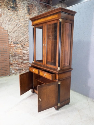Biedermeier Vitrine Barock Selva Kirschbaum Wohnzimmerschrank Stilmöbel Bild 3