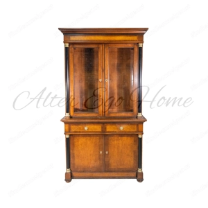 Biedermeier Vitrine Barock Selva Kirschbaum Wohnzimmerschrank Stilmöbel Bild 2