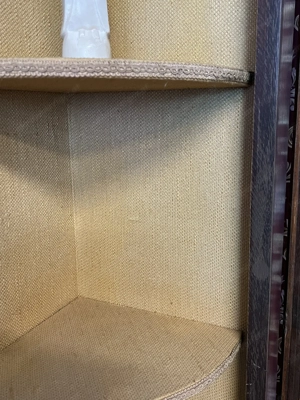 Biedermeier Eckvitrine Vitrine Nussbaum dunkel Barock Landhaus Rokoko Eckschrank Stilmöbel Louis XV  Bild 10