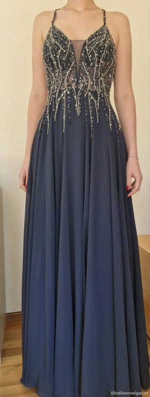 Ballkleid dunkelblau, Gr. 34 Bild 2