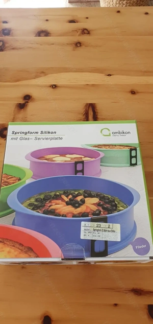 Kuchen Springform Silikon mit Glas Bild 2