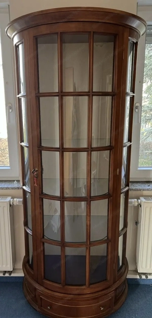 Biedermeier Vitrine SELVA Stilmöbel Nussbaum Barock Landhaus 