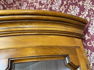 Biedermeier Eckschrank Vitrine Kirschbaum Bild 9