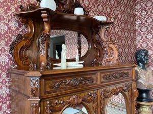 Gründerzeit Kommode Biedermeier Barock Anrichte Schrank Nussbaum Landhaus  Bild 6