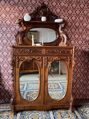 Gründerzeit Kommode Biedermeier Barock Anrichte Schrank Nussbaum Landhaus 