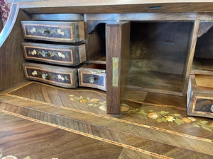 Barock Sekretär Stilmöbel Biedermeier Schrank mit Intarsien  Bild 4