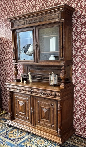 Gründerzeit Vitrine Buffet Schrank Landhaus Jagdschrank Bild 2