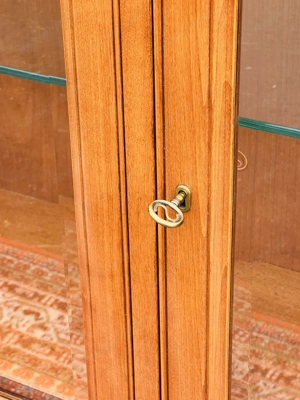 Biedermeier Vitrine Bücherschrank Barock Schrank Jugendstil Herrenzimmer antik Kirschbaum Wohnzimmer Bild 7