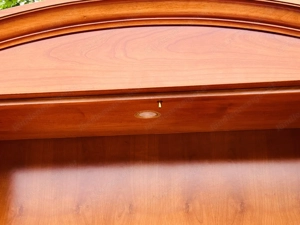 Biedermeier Vitrine Bücherschrank Barock Schrank Jugendstil Herrenzimmer antik Kirschbaum Wohnzimmer Bild 6