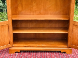 Biedermeier Vitrine Bücherschrank Barock Schrank Jugendstil Herrenzimmer antik Kirschbaum Wohnzimmer Bild 9