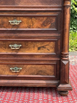 Gründerzeit Sekretär Biedermeier Schreibtisch Barock Nussbaum Schrank  Bild 6