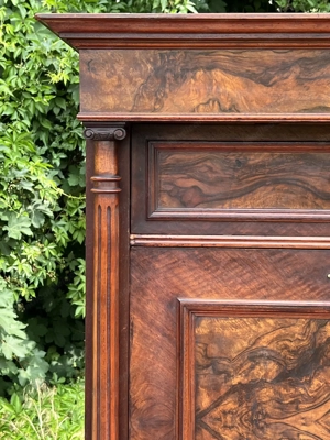 Gründerzeit Sekretär Biedermeier Schreibtisch Barock Nussbaum Schrank  Bild 4