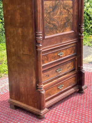Gründerzeit Sekretär Biedermeier Schreibtisch Barock Nussbaum Schrank  Bild 3