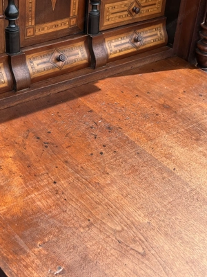 Gründerzeit Sekretär Biedermeier Schreibtisch Barock Nussbaum Schrank  Bild 10