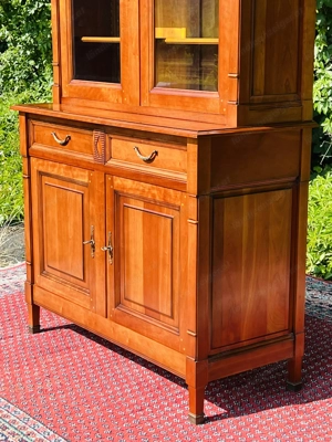 Biedermeier Vitrine Bücherschrank Kirschbaum Grange Bild 4