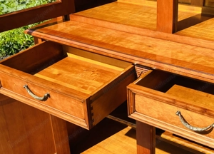 Biedermeier Vitrine Bücherschrank Kirschbaum Grange Bild 10