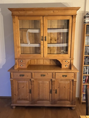 Vitrine Weichholz Buffet Küchenschrank Bücherschrank Vintage 