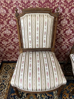Gründerzeit Sitzgarnitur Biedermeier Sessel Sofa Barock Nussbaum Landhaus Bild 6