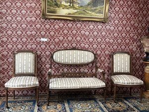 Gründerzeit Sitzgarnitur Biedermeier Sessel Sofa Barock Nussbaum Landhaus Bild 10