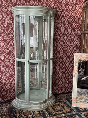 Biedermeier Vitrine Glasvitrine Barock Schrank Selva