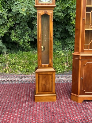 Biedermeier Standuhr Stilmöbel Uhr Barock Vitrine Eckvitrine Eibe England Bild 4