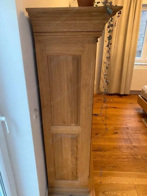 Biedermeier Vitrine Landhaus Bauernschrank Eiche Jugendstil Schrank Barock Stilmöbel Bild 2