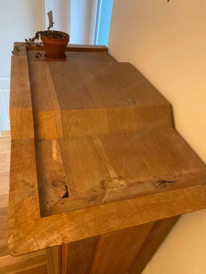 Biedermeier Vitrine Landhaus Bauernschrank Eiche Jugendstil Schrank Barock Stilmöbel Bild 8