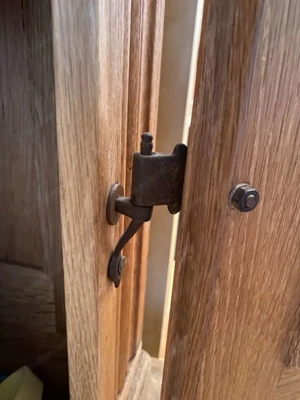 Biedermeier Vitrine Landhaus Bauernschrank Eiche Jugendstil Schrank Barock Stilmöbel Bild 7