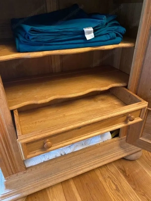 Biedermeier Vitrine Landhaus Bauernschrank Eiche Jugendstil Schrank Barock Stilmöbel Bild 4